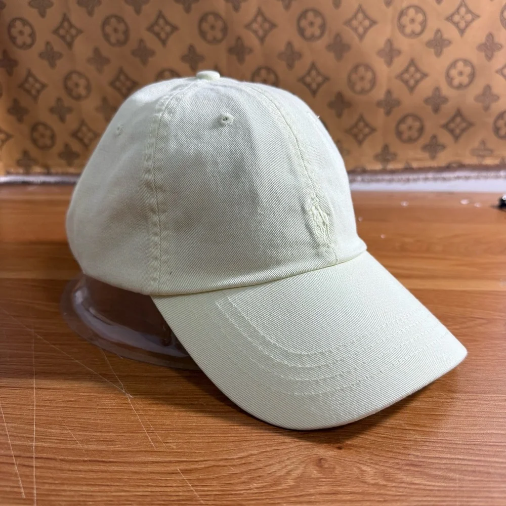 Polo by Ralph Lauren Pale Yellow Cotton Baseball Cap